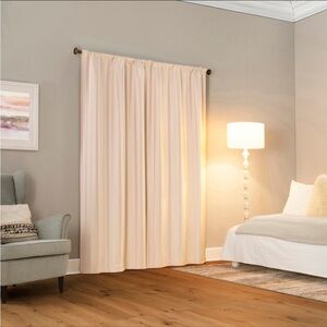 Elegant baby pink striped curtains